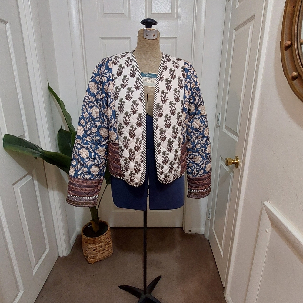 Floral Patterned Open Front Jacket - image 4